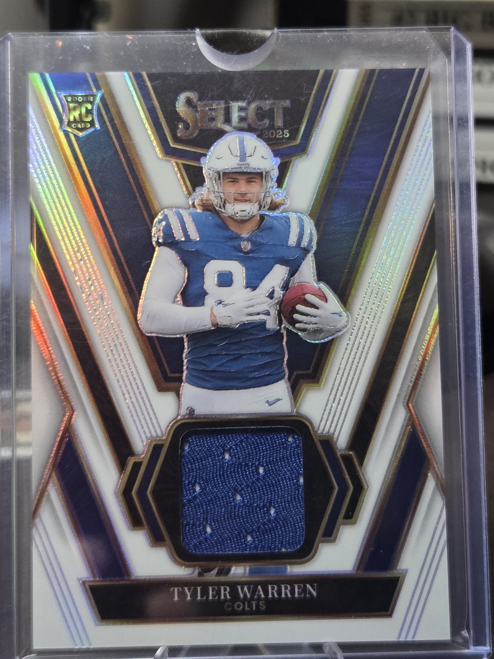 Tyler Warren Colts Blue Jersey Patch Select 2025 Trading Card